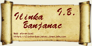 Ilinka Banjanac vizit kartica